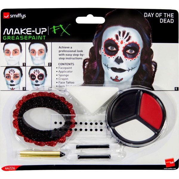 Set Maquillage Squelette Dia de Los Muertos 