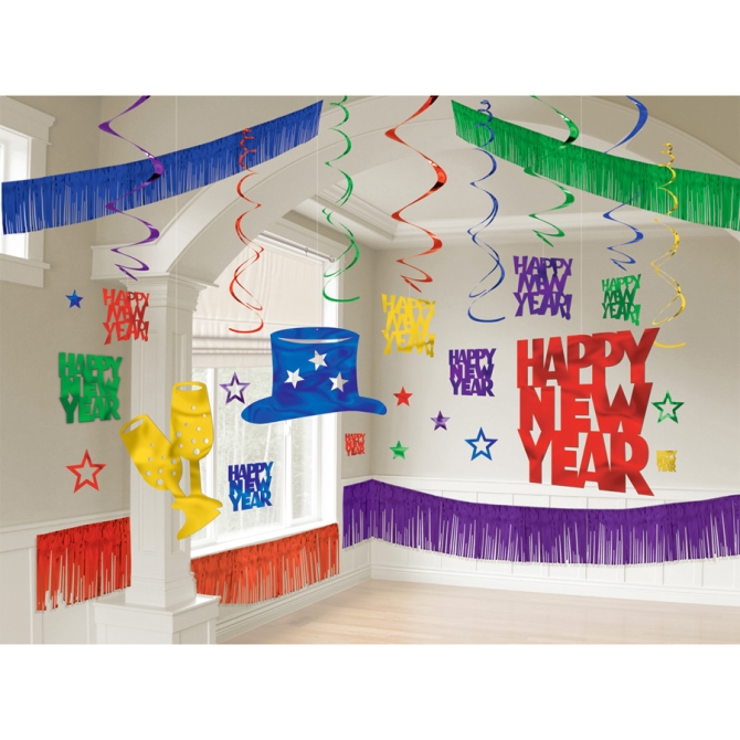 Kit de Dcorations happy New Year Multicolores 