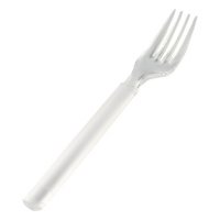 12 Fourchettes Plastique transparent Luxor rutilisables