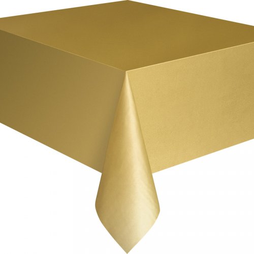 Nappe Unie Or - Plastique 