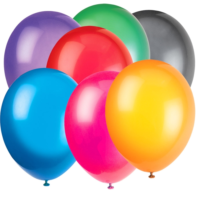 50 Ballons Crystal Multicolore 