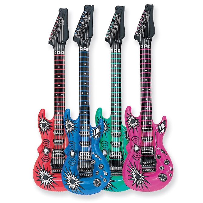 Guitare gonflable 4 couleurs 