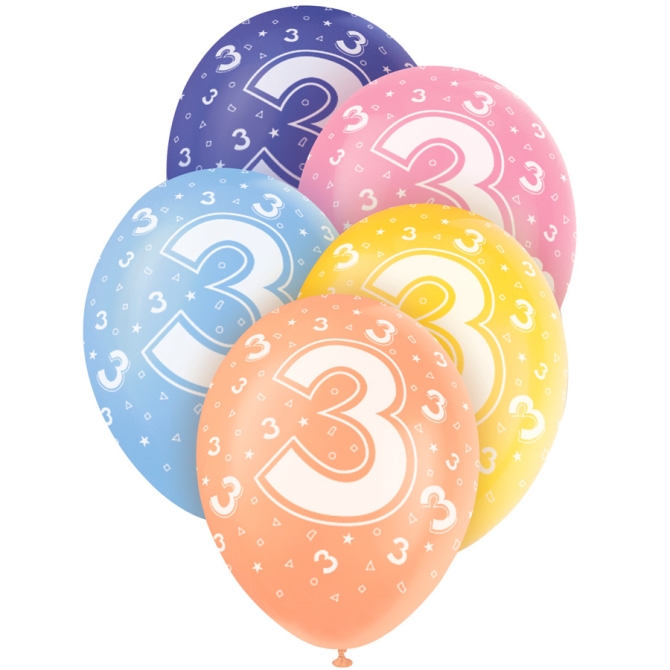 5 Ballons perls age 3 