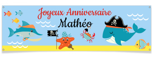 Banniere A Personnaliser Pirate Ahoy Pour L Anniversaire De Votre Enfant Annikids