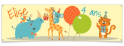 Bannière à personnaliser - Girafe Happy Birthday