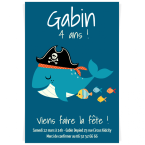 Invitations Personnalisables Univers Marin Pour Un Anniversaire Personnalise Annikids
