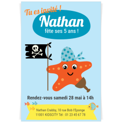 Invitation  personnaliser - Pirate Ahoy!. n1