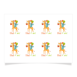 8 Tatouages  personnaliser - Girafe Happy. n2