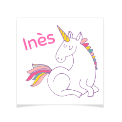 8 Tatouages  personnaliser - Licorne Rainbow. n1