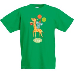 T-shirt  personnaliser - Girafe Happy Birthday. n1