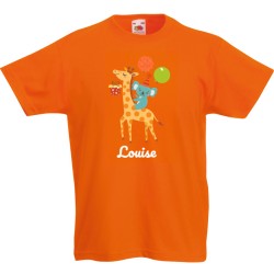 T-shirt  personnaliser - Girafe Happy Birthday. n2