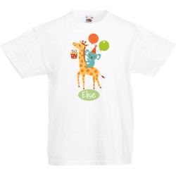 T-shirt  personnaliser - Girafe Happy Birthday. n3