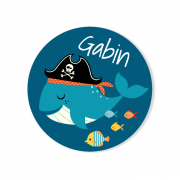 Badge à personnaliser - Pirate Ahoy!