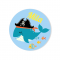 Badge à personnaliser - Pirate Ahoy! images:#1