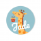 Badge à personnaliser - Girafe Happy Birthday images:#0