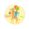 Badge à personnaliser - Girafe Happy Birthday images:#1