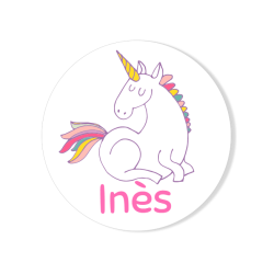 Badge  personnaliser - Licorne Rainbow. n1