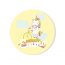 Badge  personnaliser - Licorne Baby