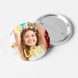 Badge  personnaliser - Photo Fille. n1