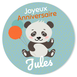Fotocroc rond à personnaliser - Jungle Happy Birthday. n°2