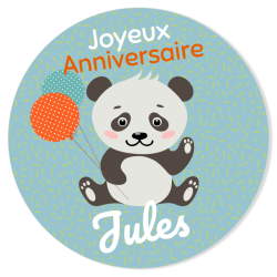 Fotocroc rond  personnaliser - Jungle Happy Birthday. n2