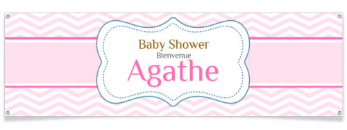 Bannière à personnaliser - Baby Shower Fille 