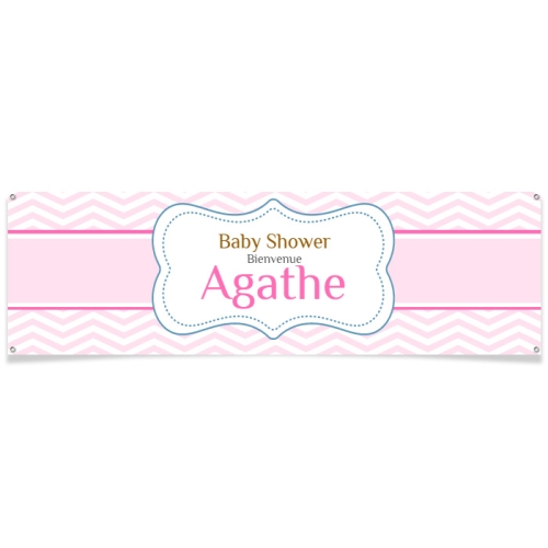 Bannire  personnaliser - Baby Shower Fille 