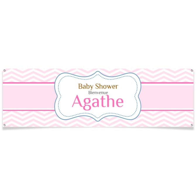 Bannire  personnaliser - Baby Shower Fille 