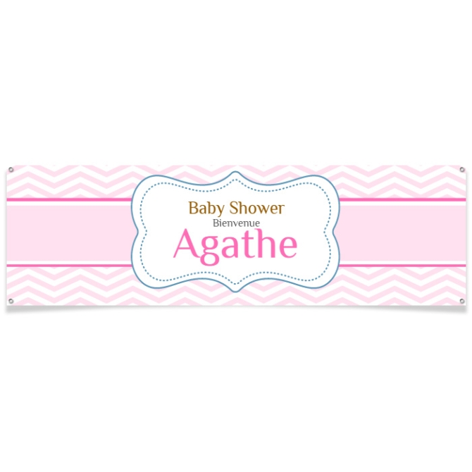 Bannire  personnaliser - Baby Shower Fille 