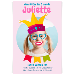 Invitation  personnaliser - Photo Booth Fille. n1