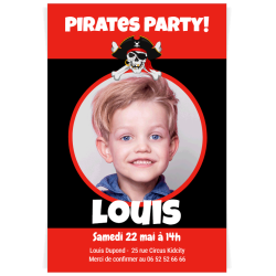 Invitation à personnaliser - Pirate Party Photo. n°1