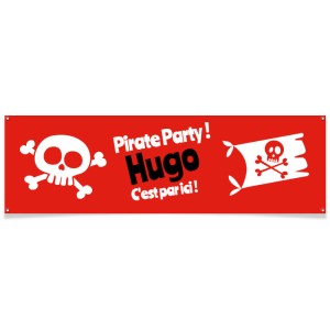 Bannière à personnaliser - Pirate Party