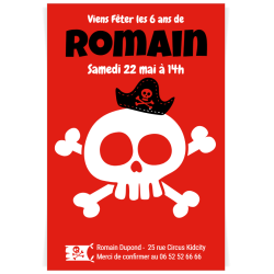 Invitation  personnaliser - Pirate Party. n1