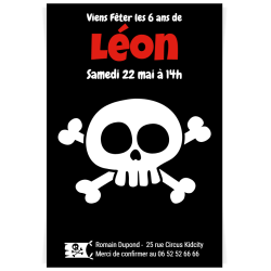 Invitation  personnaliser - Pirate Party. n2