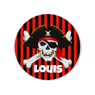 Badge à personnaliser - Pirate Tête de Mort