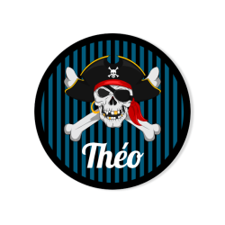 Badge  personnaliser - Pirate Tte de Mort. n1