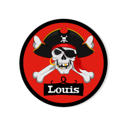 Badge  personnaliser - Pirate Tte de Mort. n2