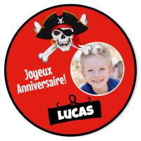 Fotocroc rond  personnaliser - Pirate Party Photo