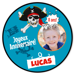 Fotocroc rond  personnaliser - Pirate Party Photo. n1