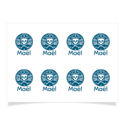 8 Tatouages  personnaliser - Emblme Pirate. n1