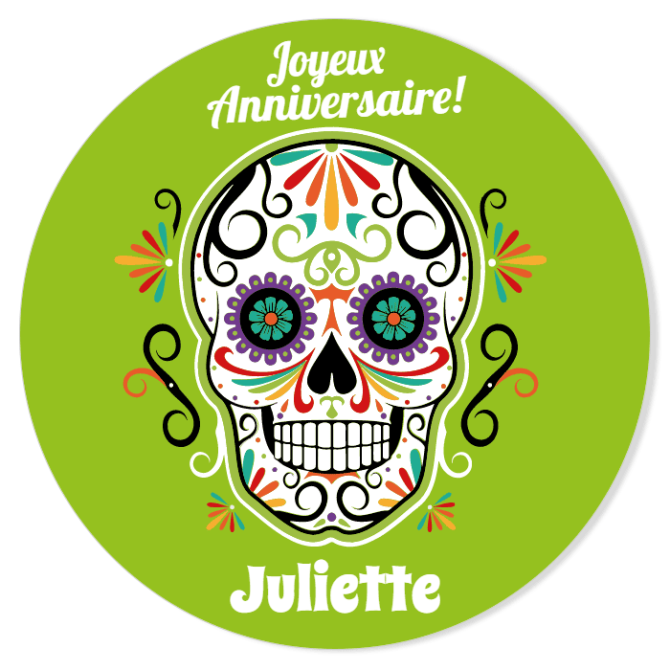 Fotocroc rond  personnaliser - Calavera 