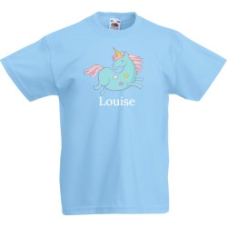 T-shirt  personnaliser - Licorne Bleue. n1