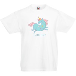 T-shirt  personnaliser - Licorne Bleue. n2