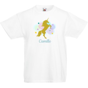 T-shirt  personnaliser - Licorne Or