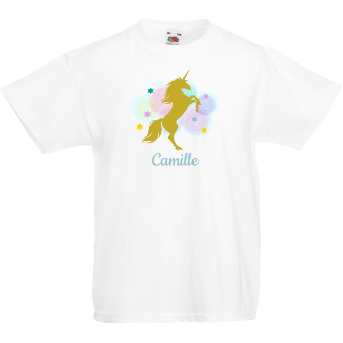 T-shirt  personnaliser - Licorne Or 