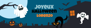 Bannière à personnaliser - Halloween Maison Hantée