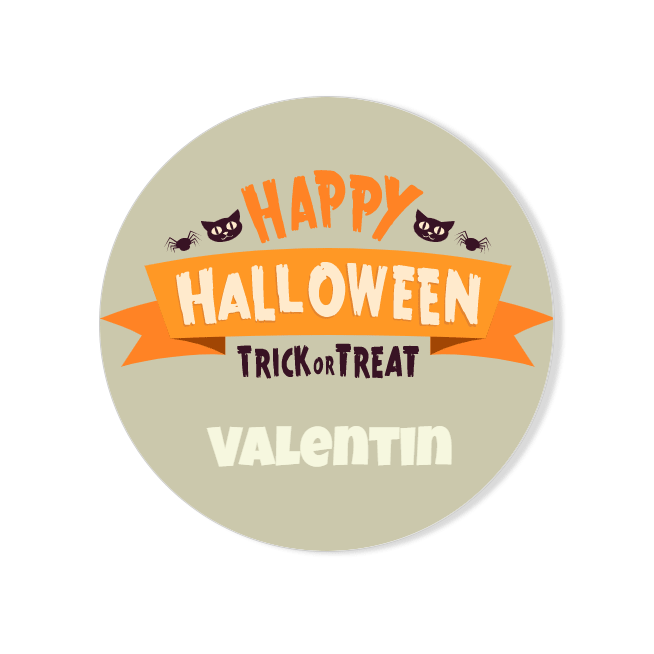 Badge à personnaliser - Happy Halloween 