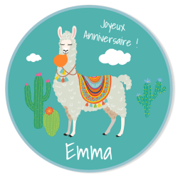 Fotocroc rond  personnaliser - Lama. n1