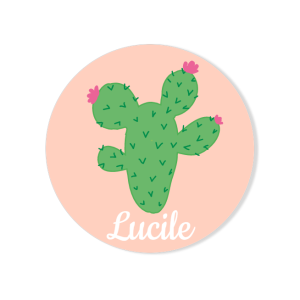 Badge à personnaliser - Cactus