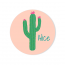 Badge  personnaliser - Cactus